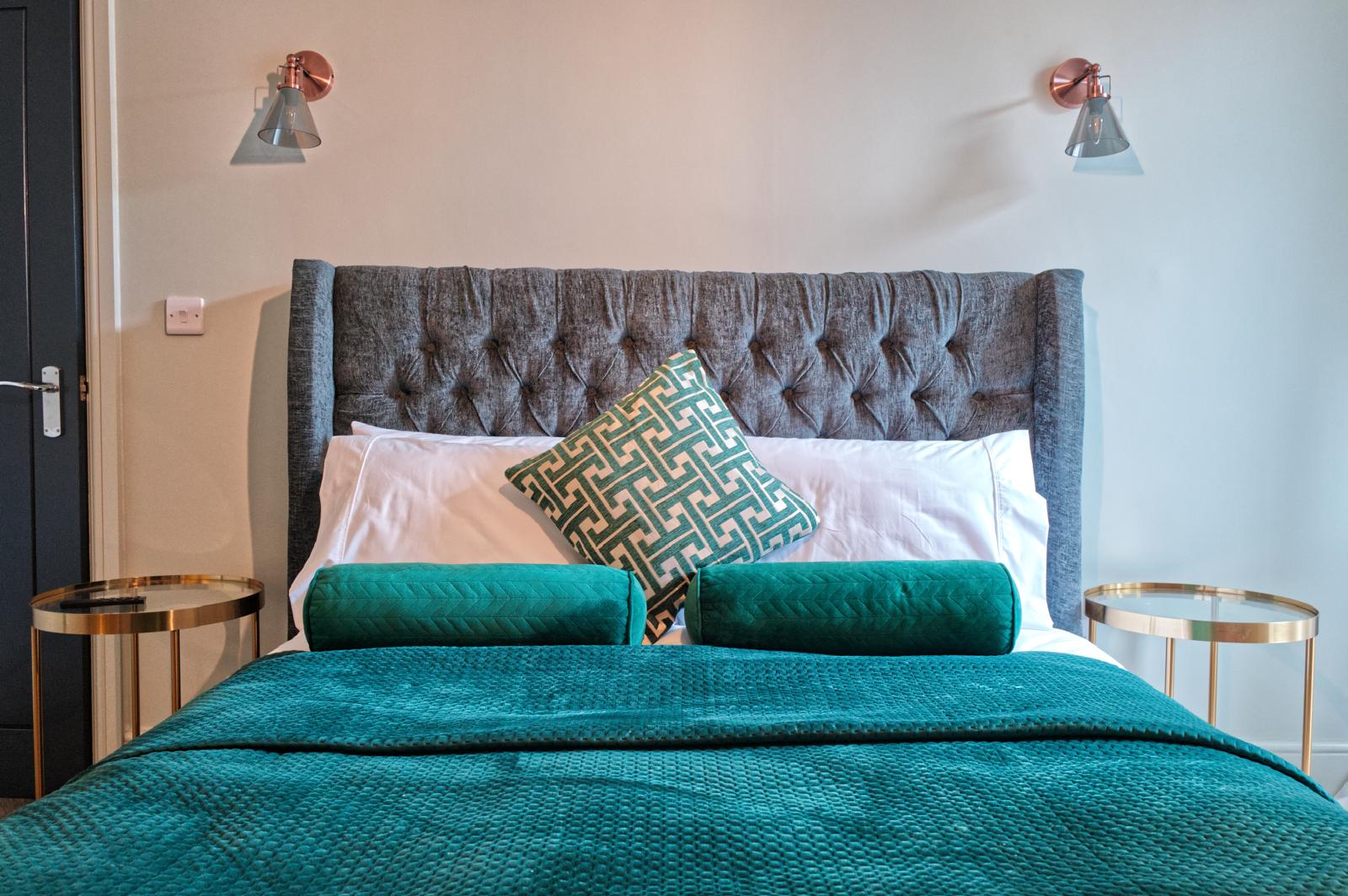 Bedroom of the Spring Suite — light, fresh, uplifting